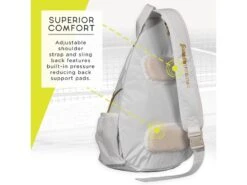 Franklin Pickleball Sling Bag White/Gold -Sports Equipment franklin pickleball sling bag white gold 3
