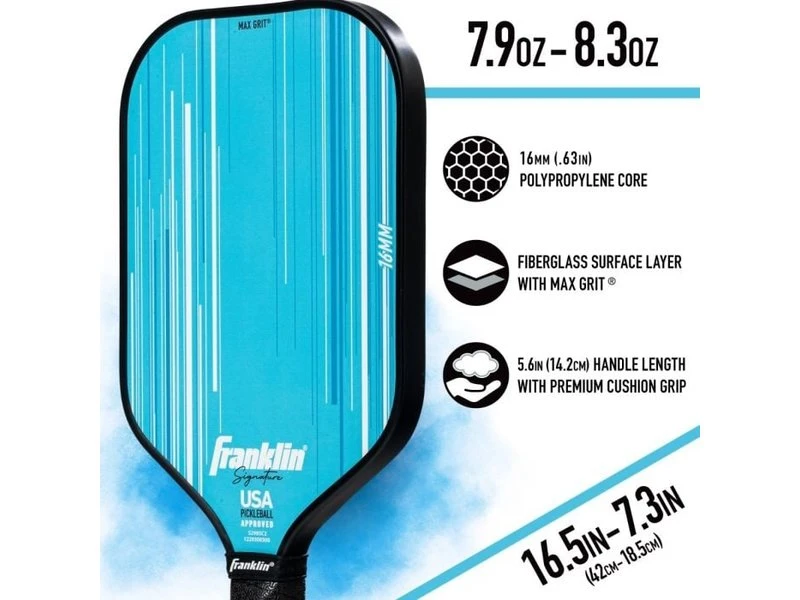 Franklin Signature Pro 16 Mm Pickleball Paddle Blue 6 Franklin Signature Pro 16 Mm Pickleball Paddle Blue - Image 6