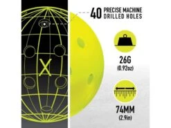 Franklin X-40 Pickleball X6 Yellow -Sports Equipment franklin x 40 pickleball x6 yellow 3