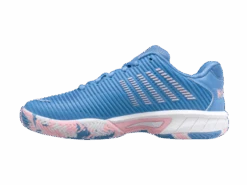 K-Swiss Hypercourt Express 2 Blue/Pink/White Junior Shoe -Sports Equipment k swiss hypercourt express 2 blue pink white junio 4