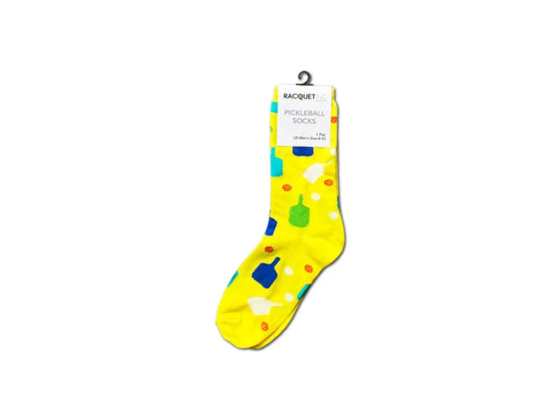 Racquet Inc Mens PICKLEBALL Dress Socks Yellow 1 Racquet Inc Mens PICKLEBALL Dress Socks Yellow