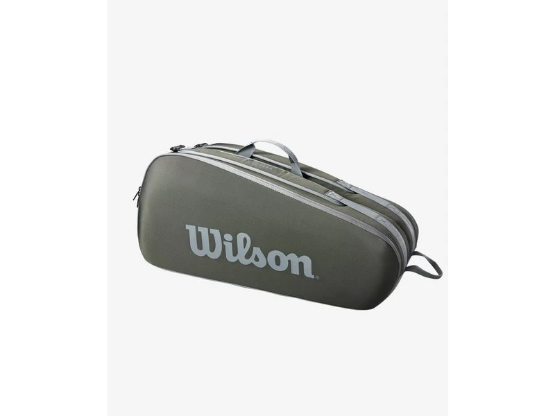 Wilson Tour 6 Pack Racquet Bag- Dark Green 1 Wilson Tour 6 Pack Racquet Bag- Dark Green
